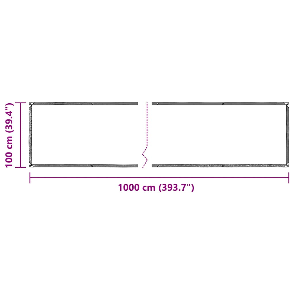 Prelata transparenta cu ochiuri 1x10 m polietilena