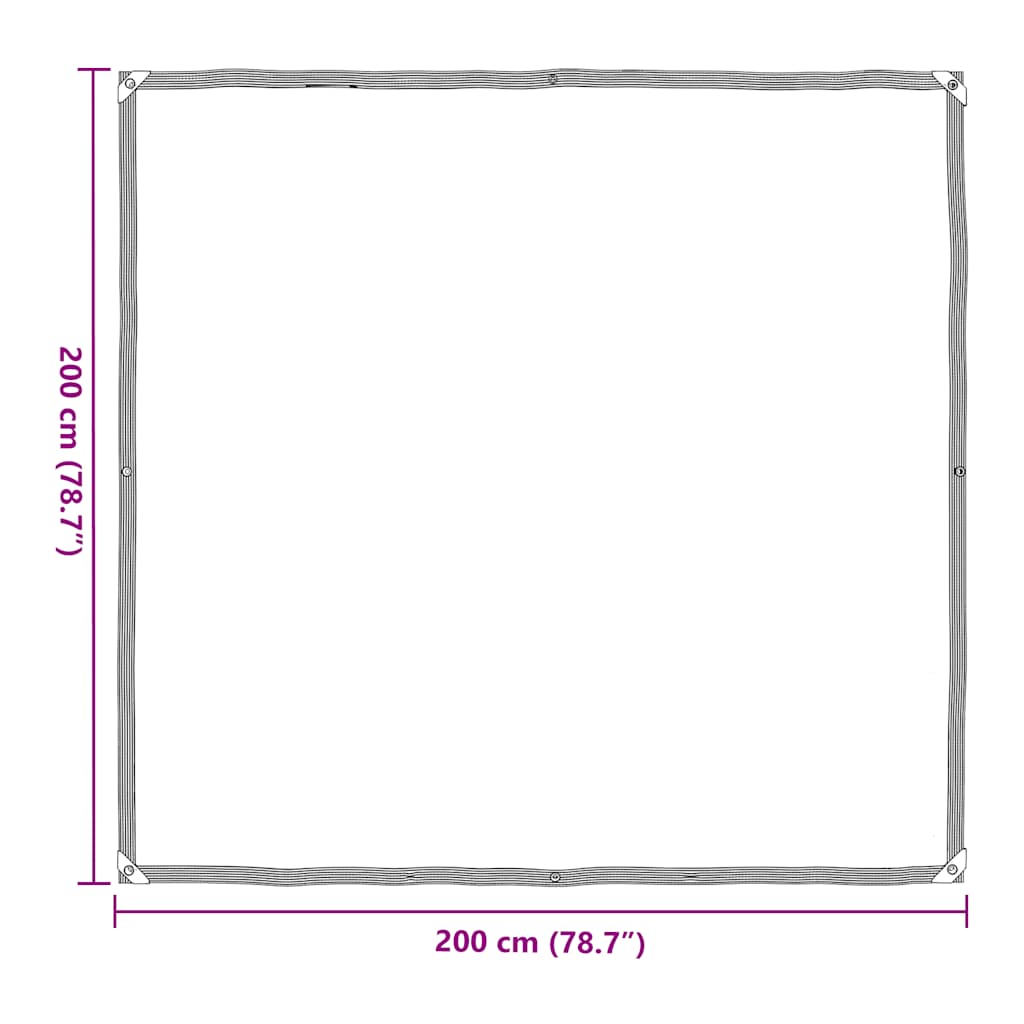 Prelata transparenta cu ochiuri 2x2 m polietilena