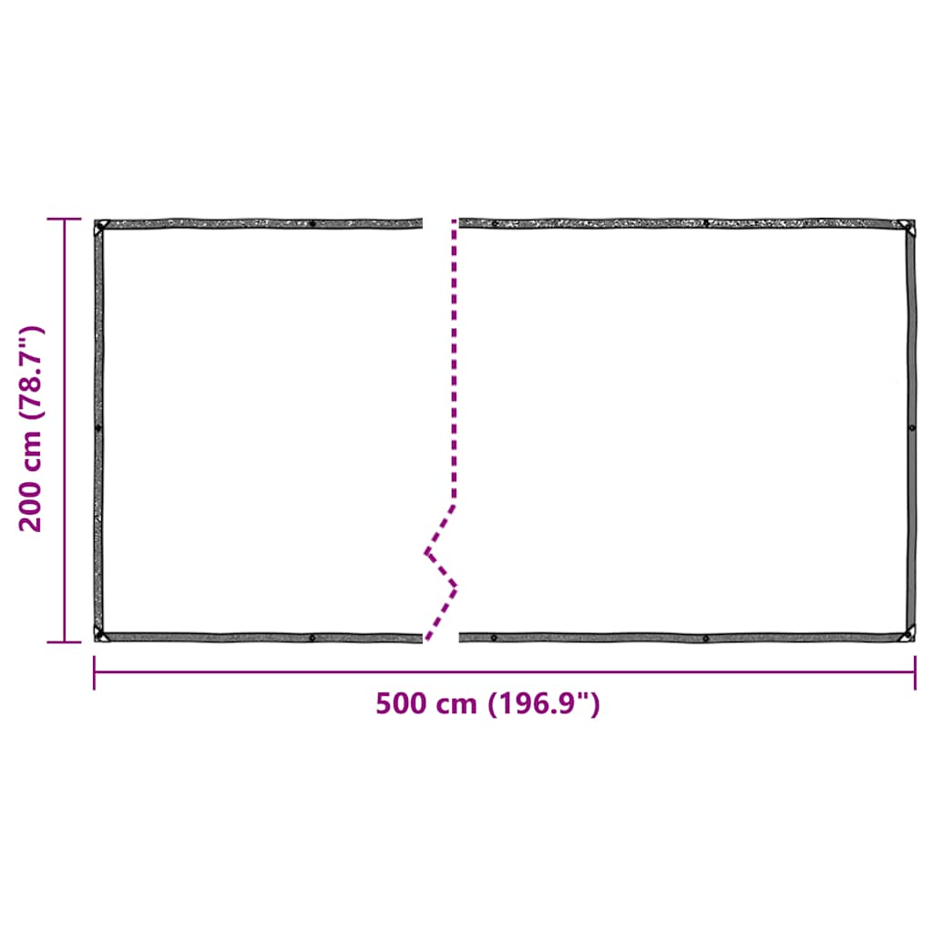 Prelata transparenta cu ochiuri 2x5 m polietilena