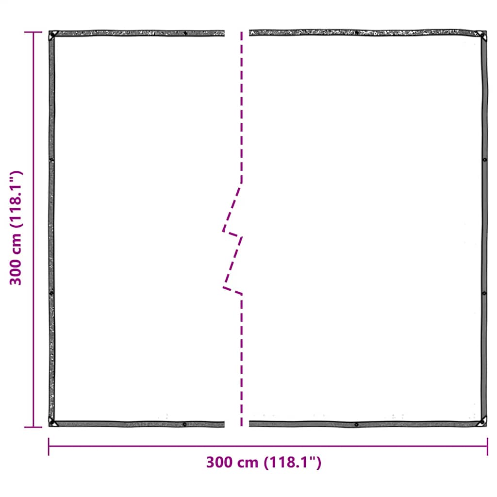 Prelata transparenta cu ochiuri 3x3 m polietilena