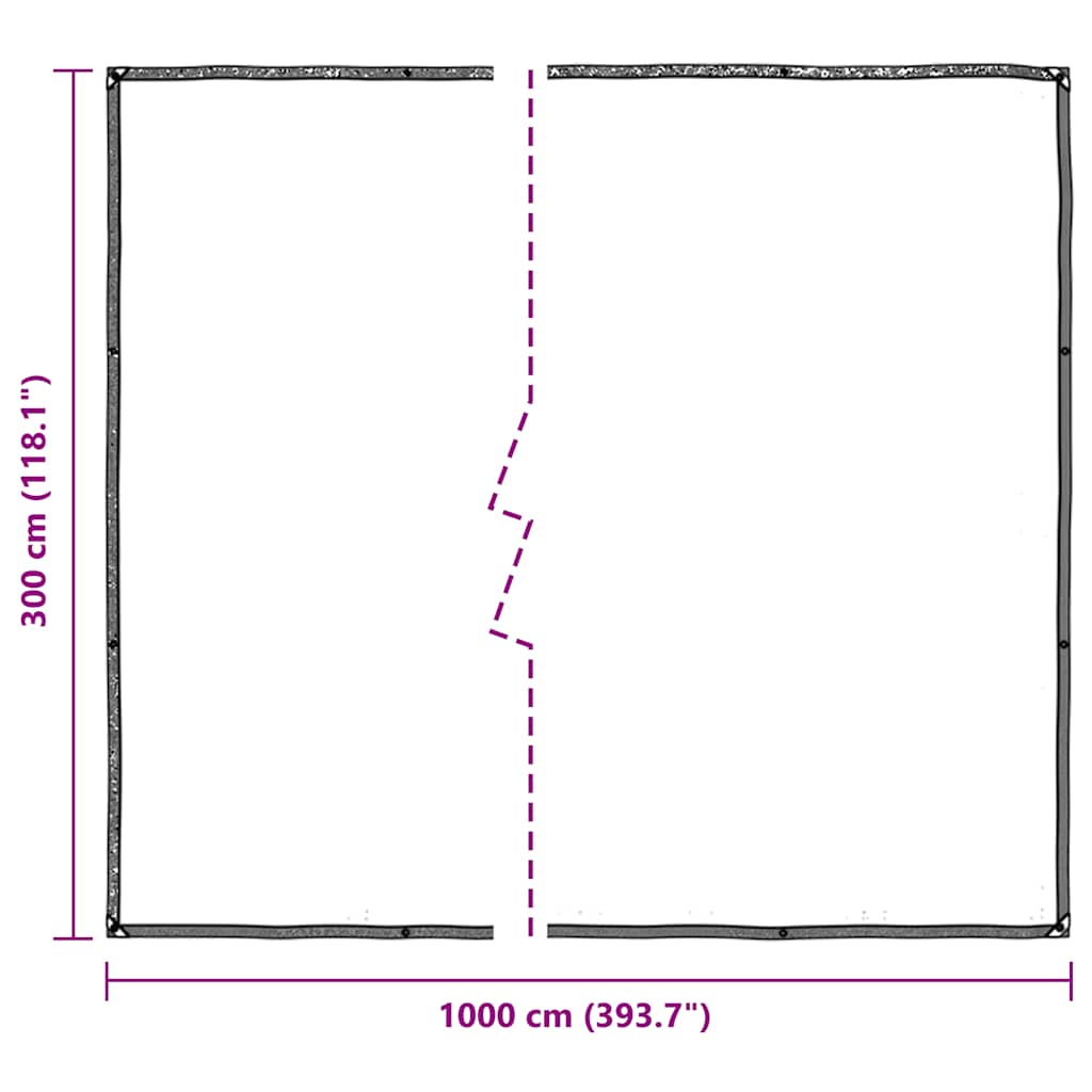 Prelata transparenta cu ochiuri 3x10 m polietilena