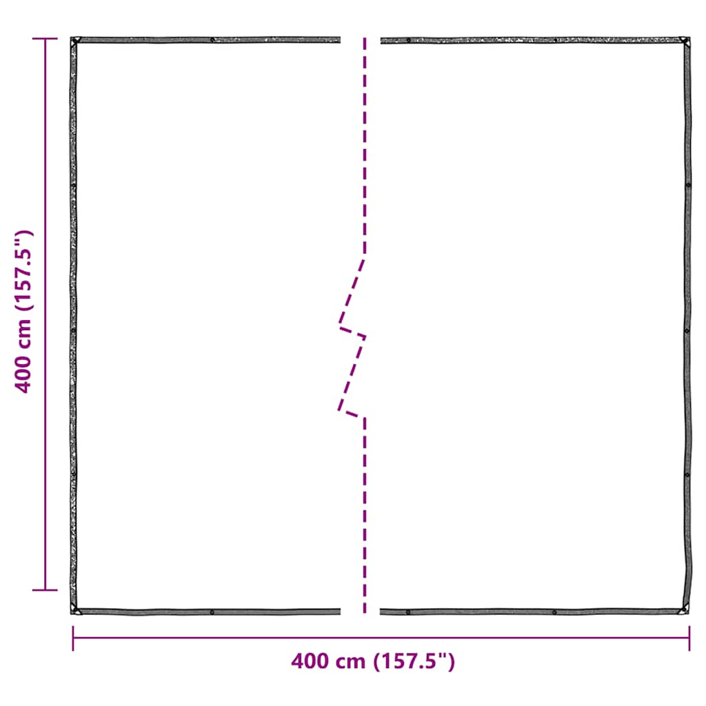 Prelata transparenta cu ochiuri 4x4 m polietilena