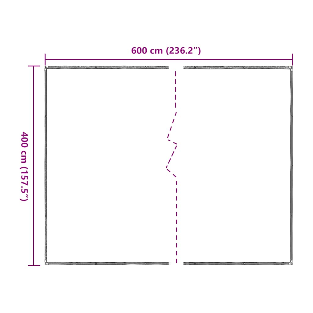 Prelata transparenta cu ochiuri 4x6 m polietilena