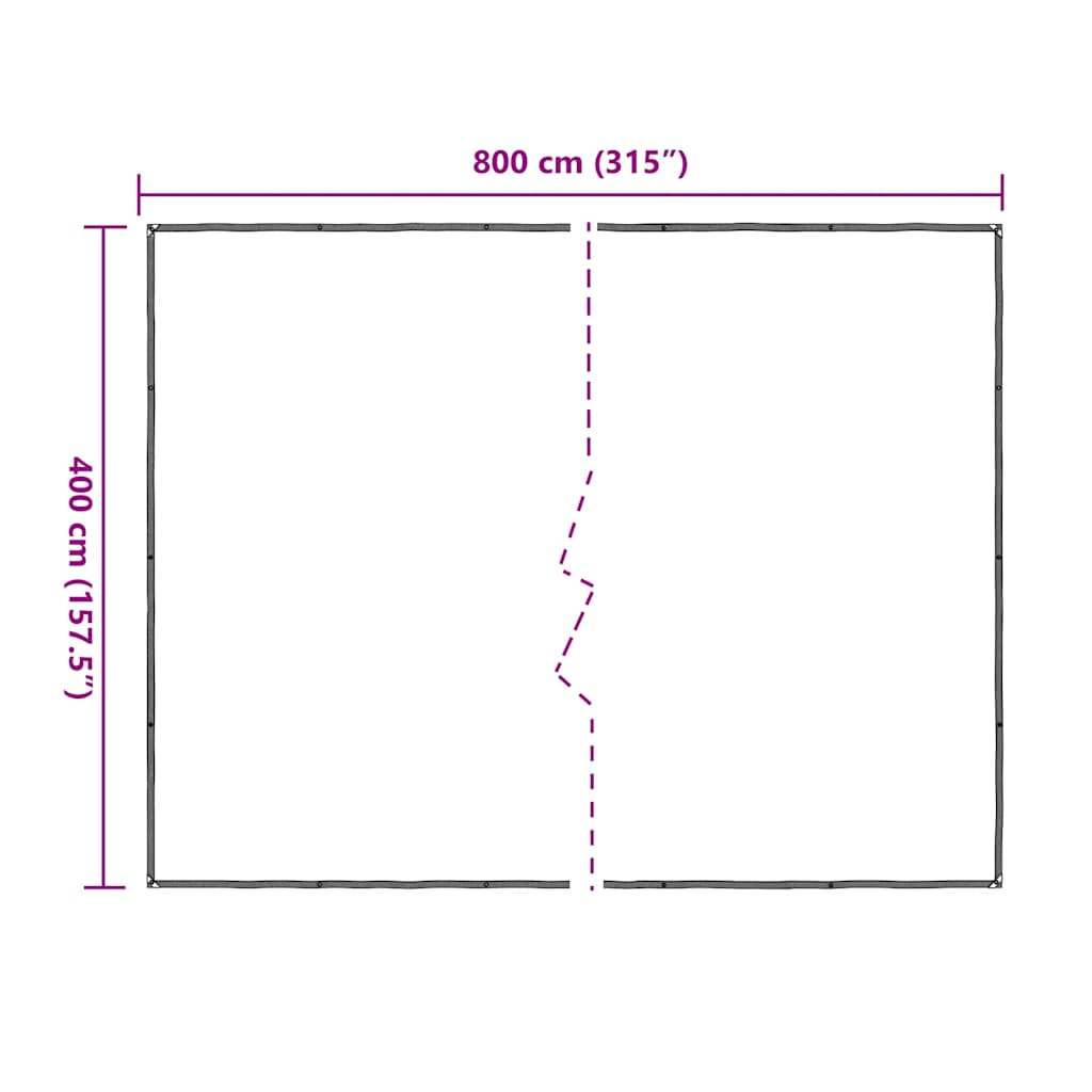 Prelata transparenta cu ochiuri 4x8 m polietilena