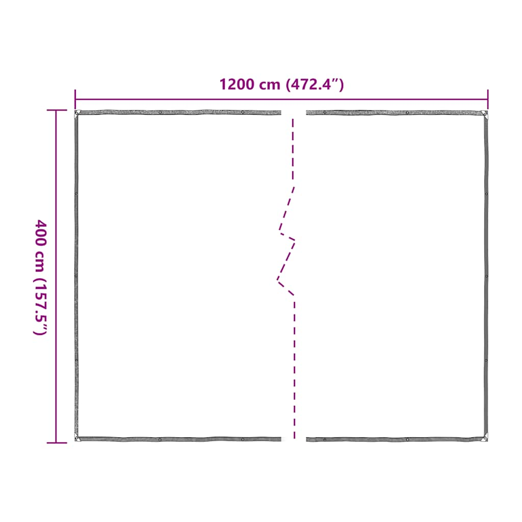 Prelata transparenta cu ochiuri 4x12 m polietilena