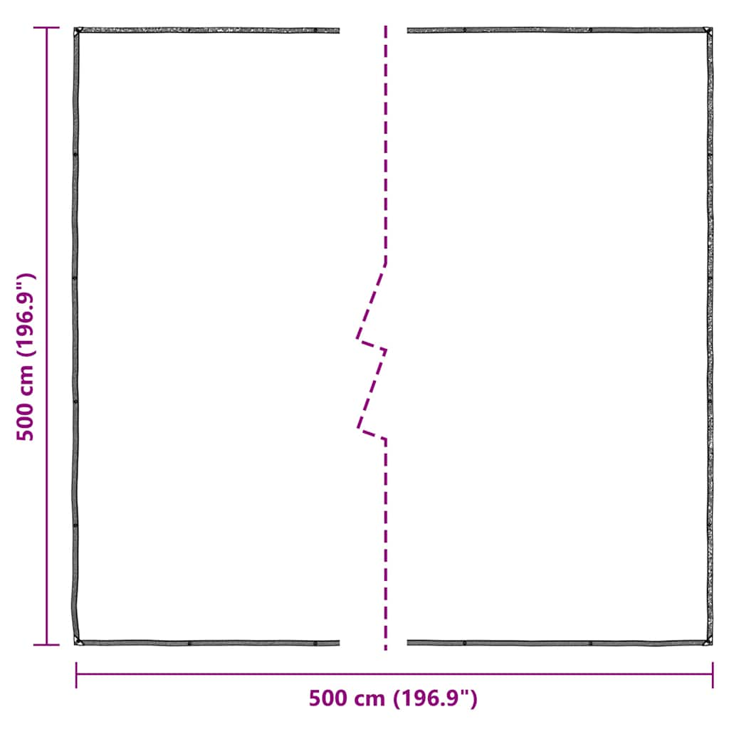 Prelata transparenta cu ochiuri 5x5 m polietilena