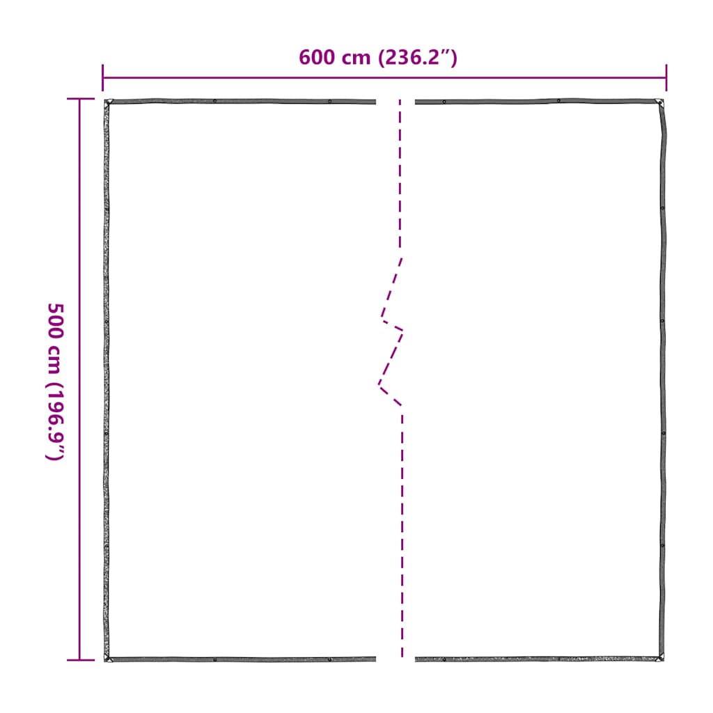 Prelata transparenta cu ochiuri 5x6 m polietilena