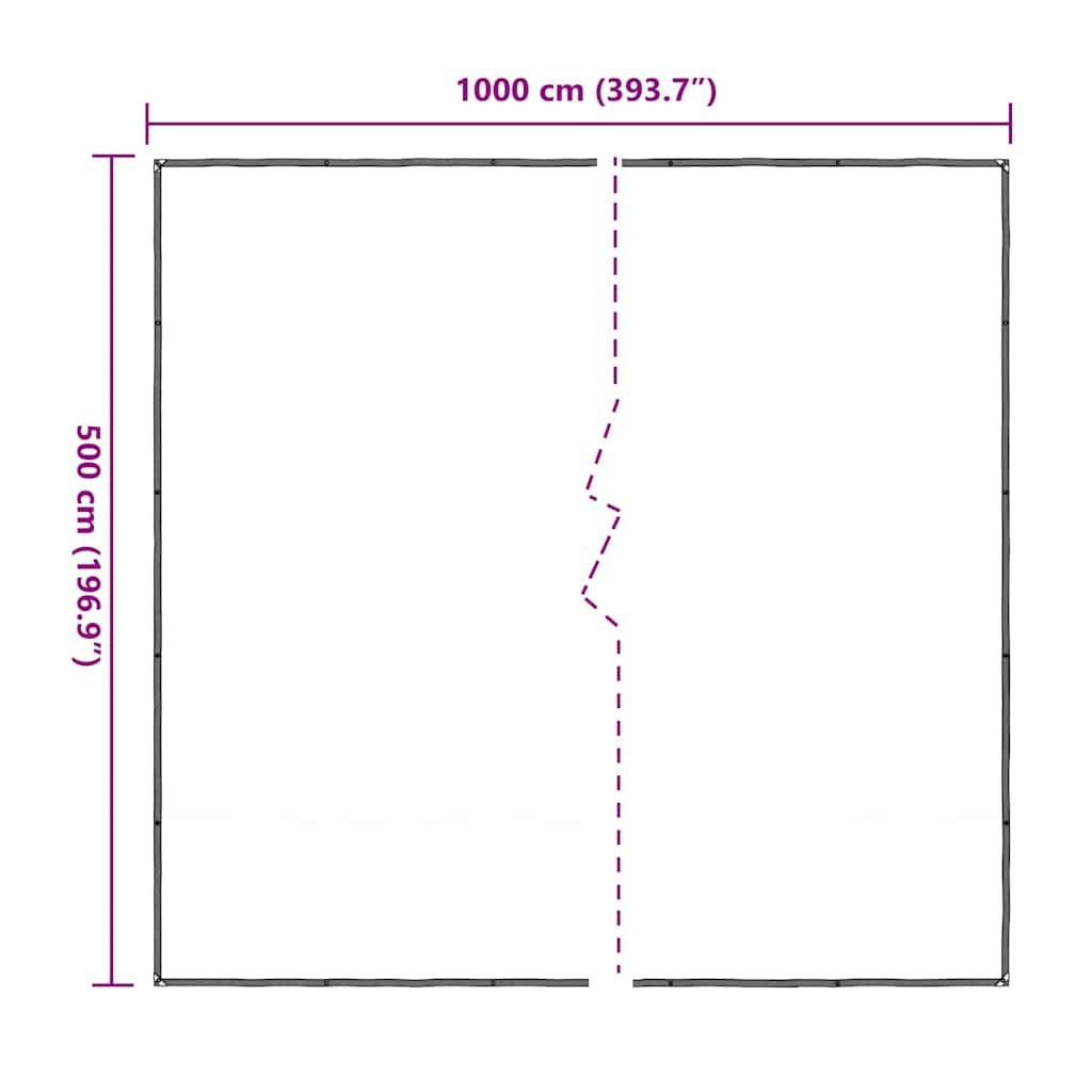 Prelata transparenta cu ochiuri 5x10 m polietilena