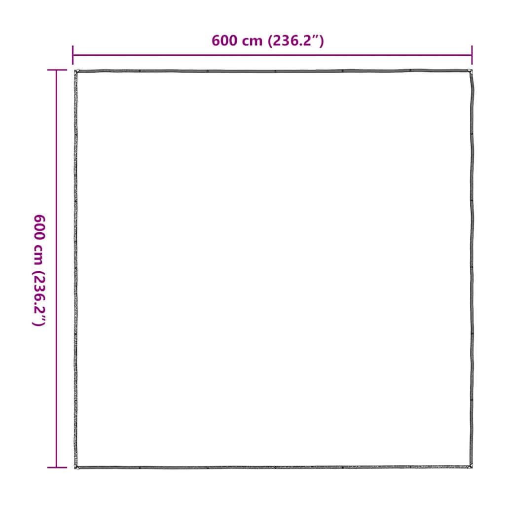 Prelata transparenta cu ochiuri 6x6 m polietilena