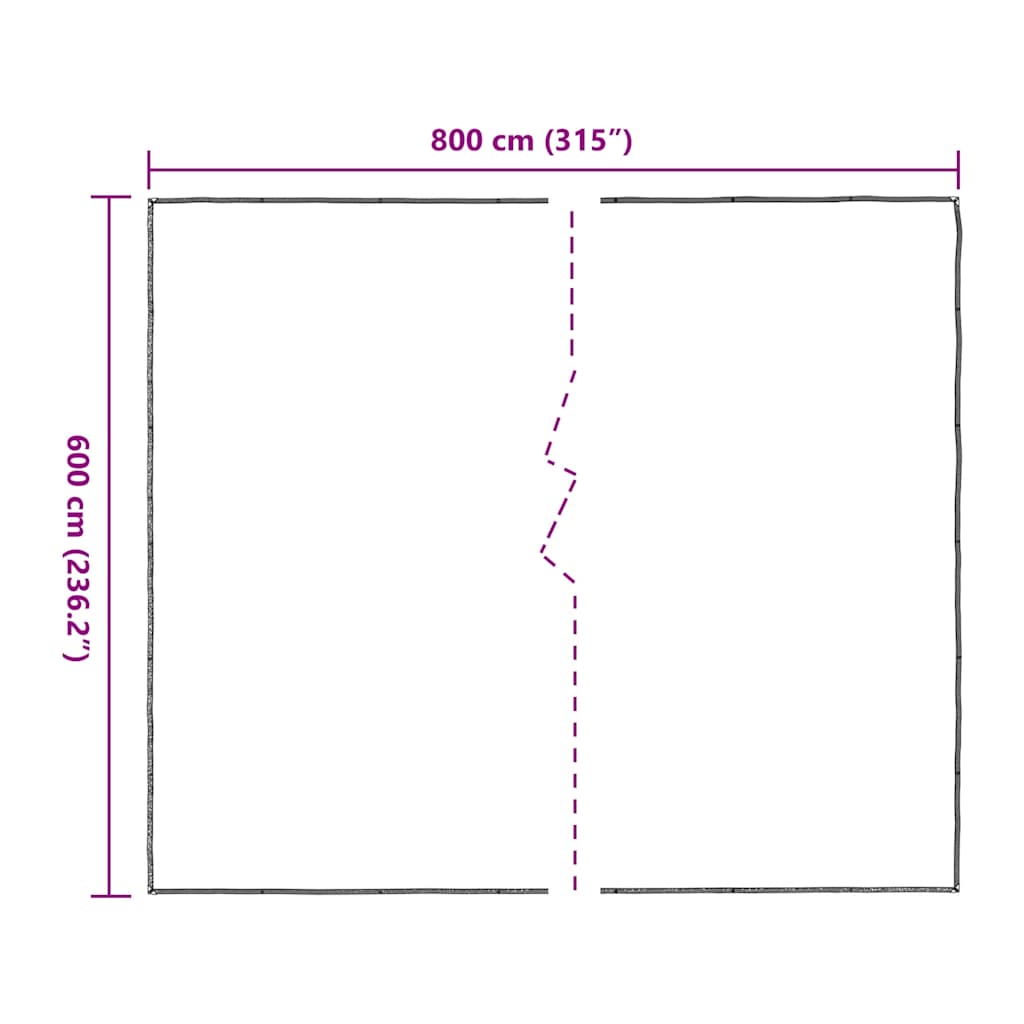 Prelata transparenta cu ochiuri 6x8 m polietilena