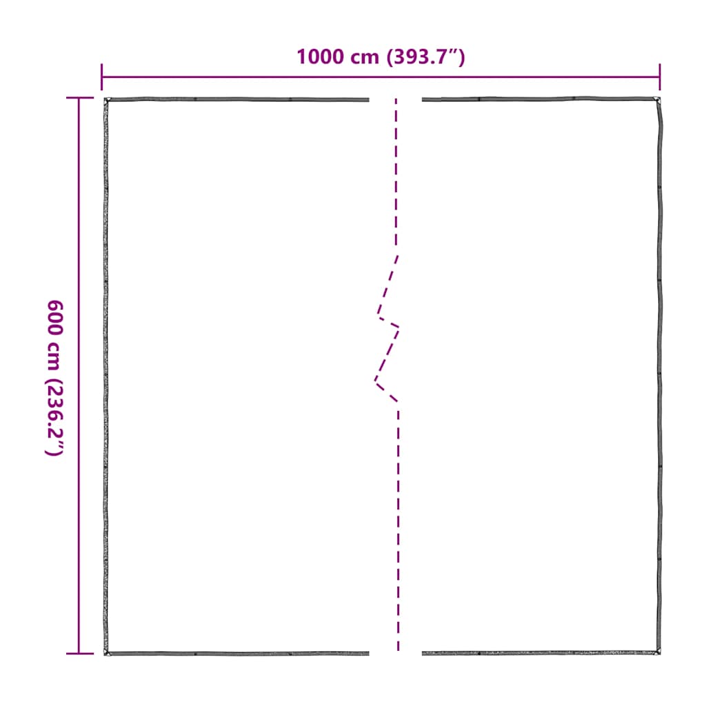 Prelata transparenta cu ochiuri 6x10 m polietilena