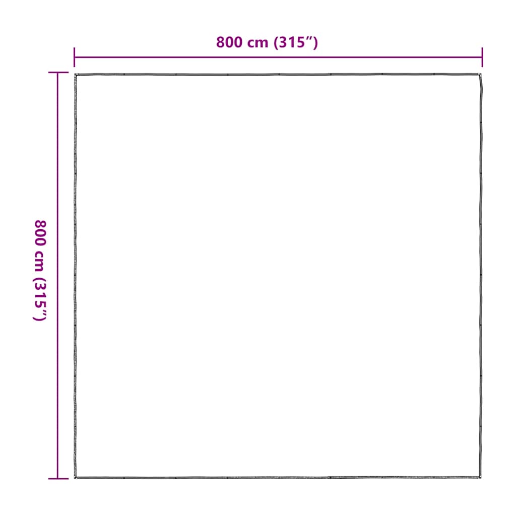 Prelata transparenta cu ochiuri 8x8 m polietilena