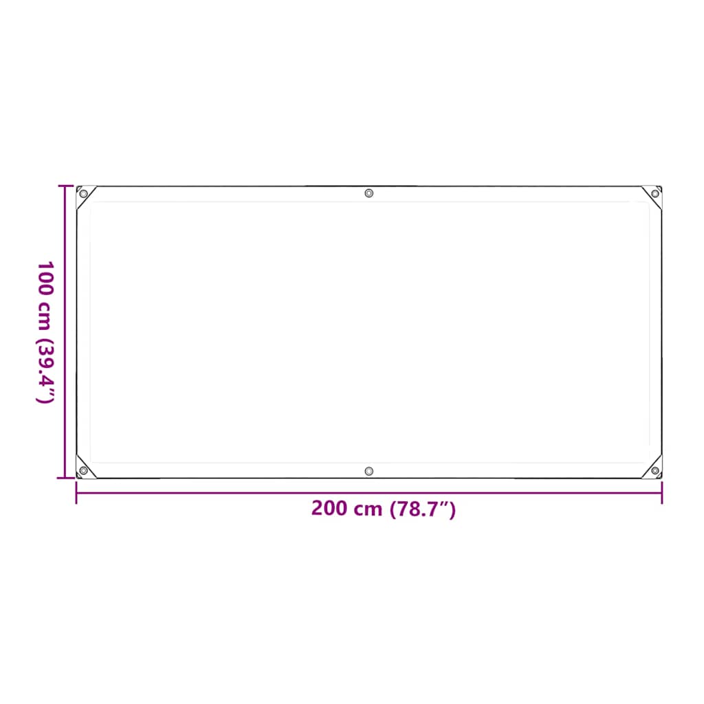 Prelata transparenta cu ochiuri 1x2 m PVC