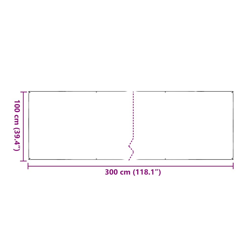 Prelata transparenta cu ochiuri 1x3 m PVC