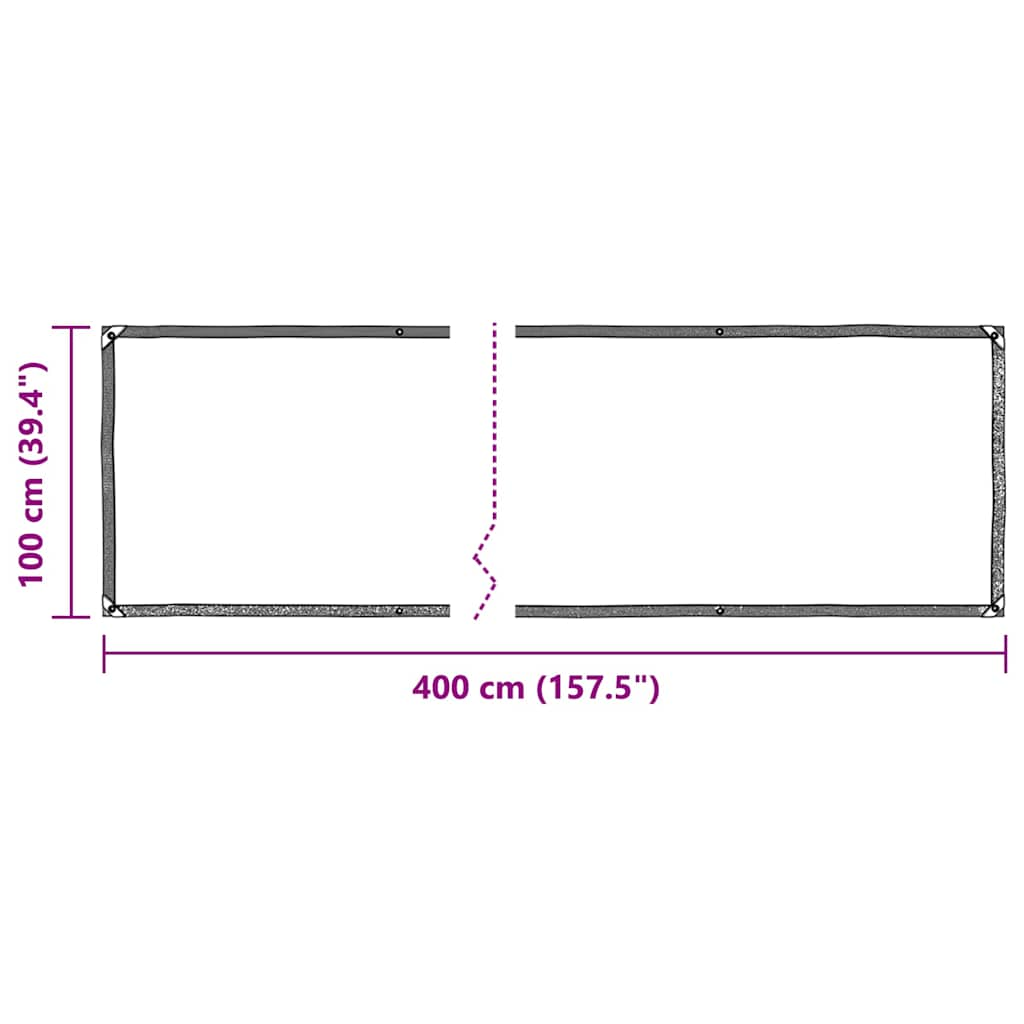 Prelata transparenta cu ochiuri 1x4 m PVC