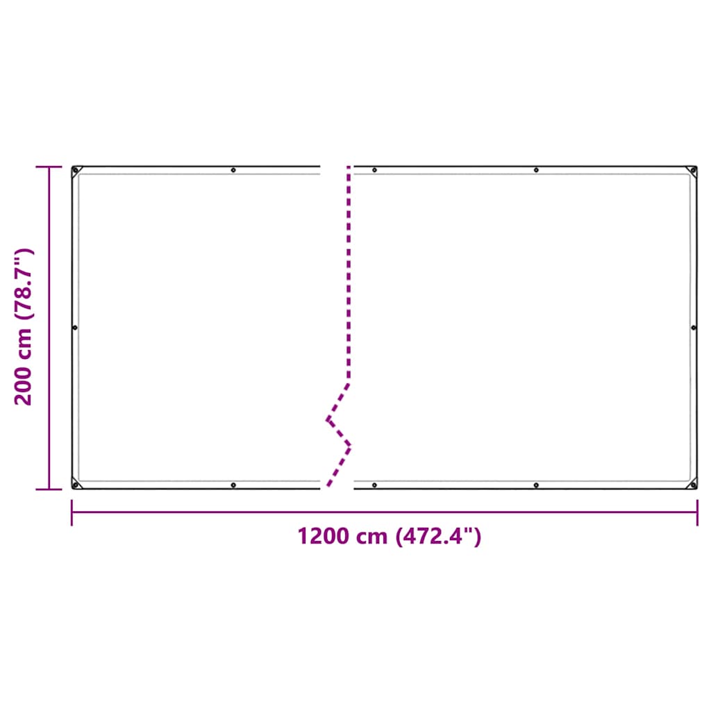 Prelata transparenta cu ochiuri 2x12 m PVC