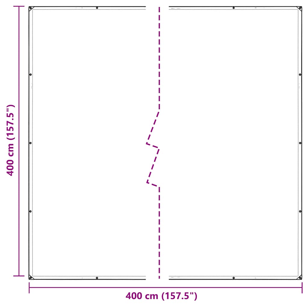 Prelata transparenta cu ochiuri 4x4 m PVC