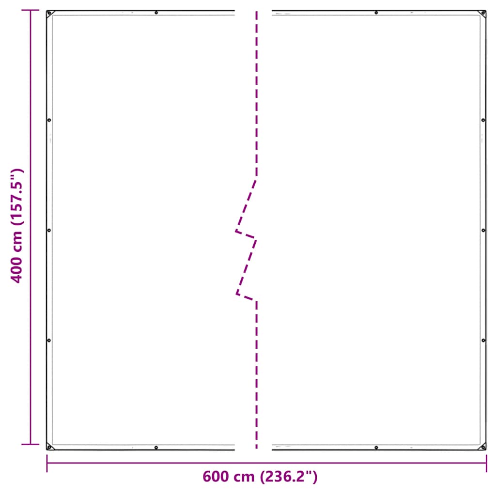 Prelata transparenta cu ochiuri 4x6 m PVC