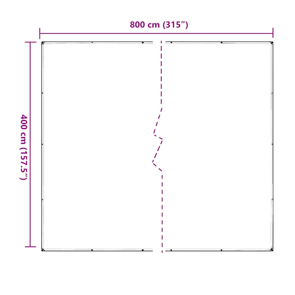 Prelata transparenta cu ochiuri 4x8 m PVC