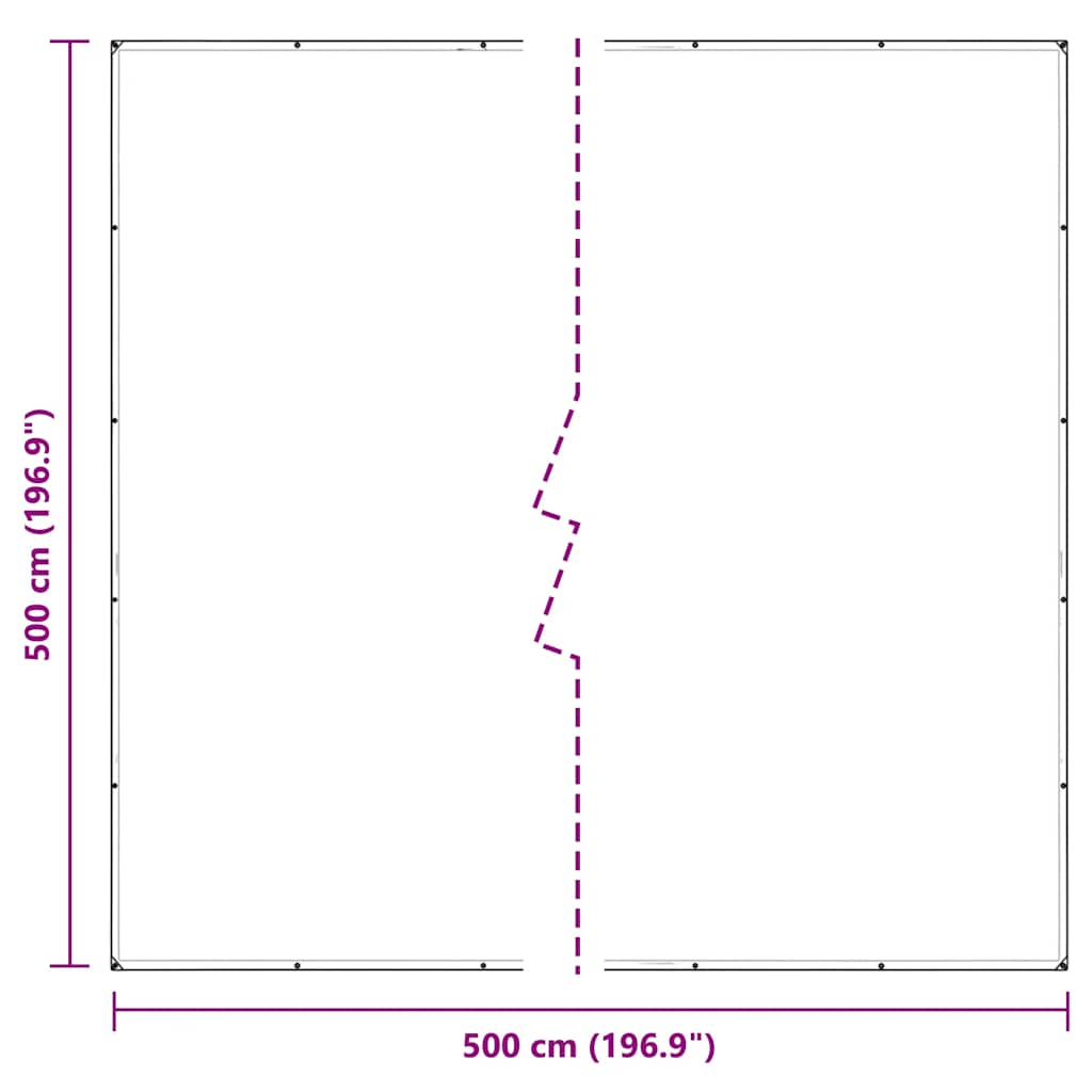 Prelata transparenta cu ochiuri 5x5 m PVC