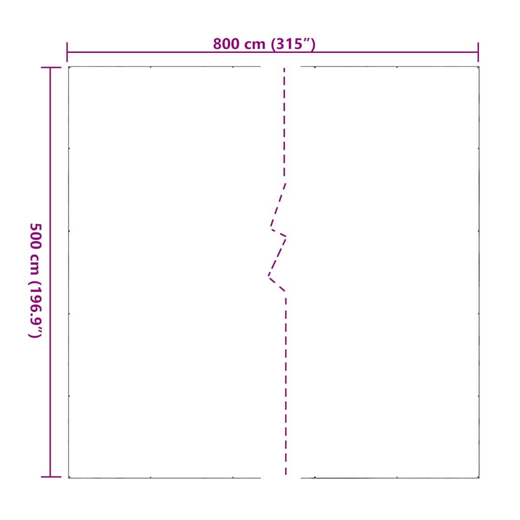 Prelata transparenta cu ochiuri 5x8 m PVC