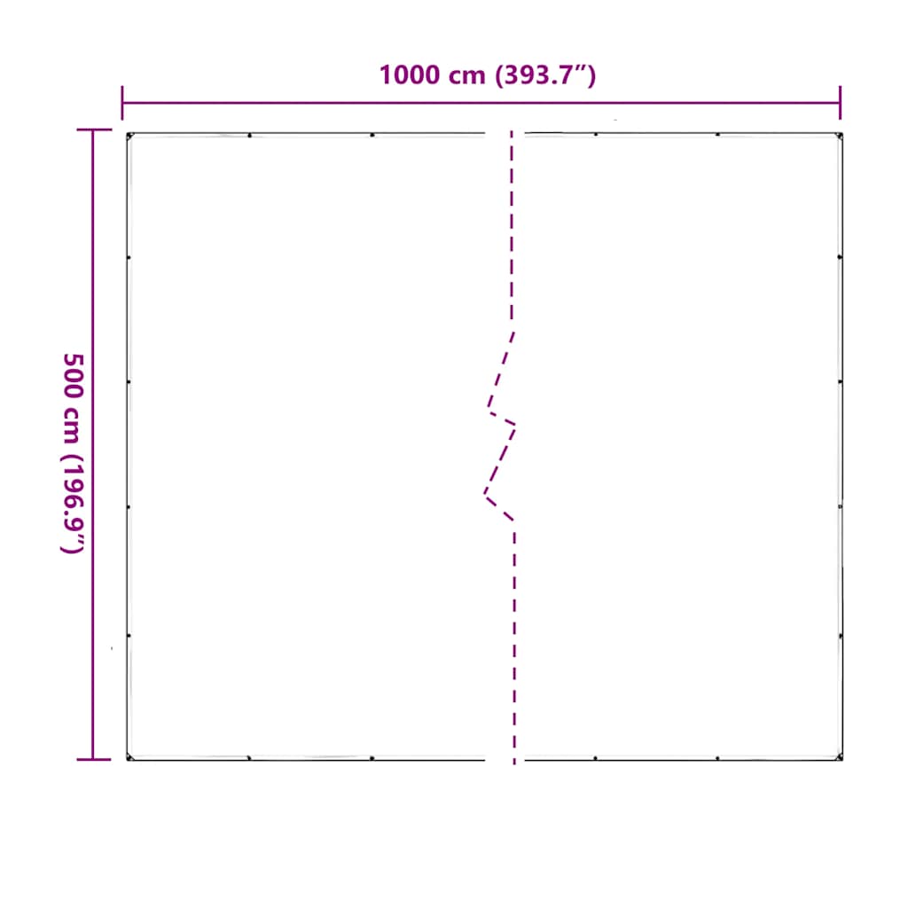 Prelata transparenta cu ochiuri 5x10 m PVC