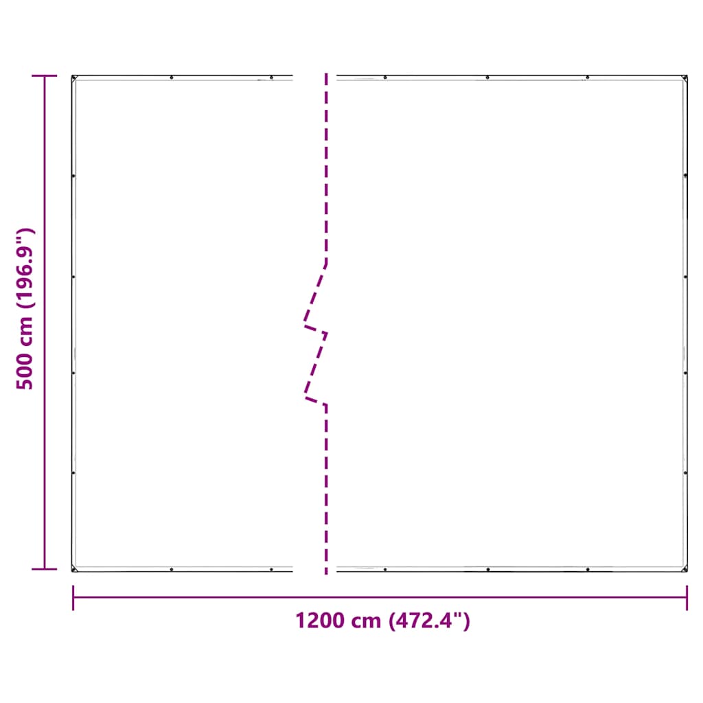 Prelata transparenta cu ochiuri 5x12 m PVC