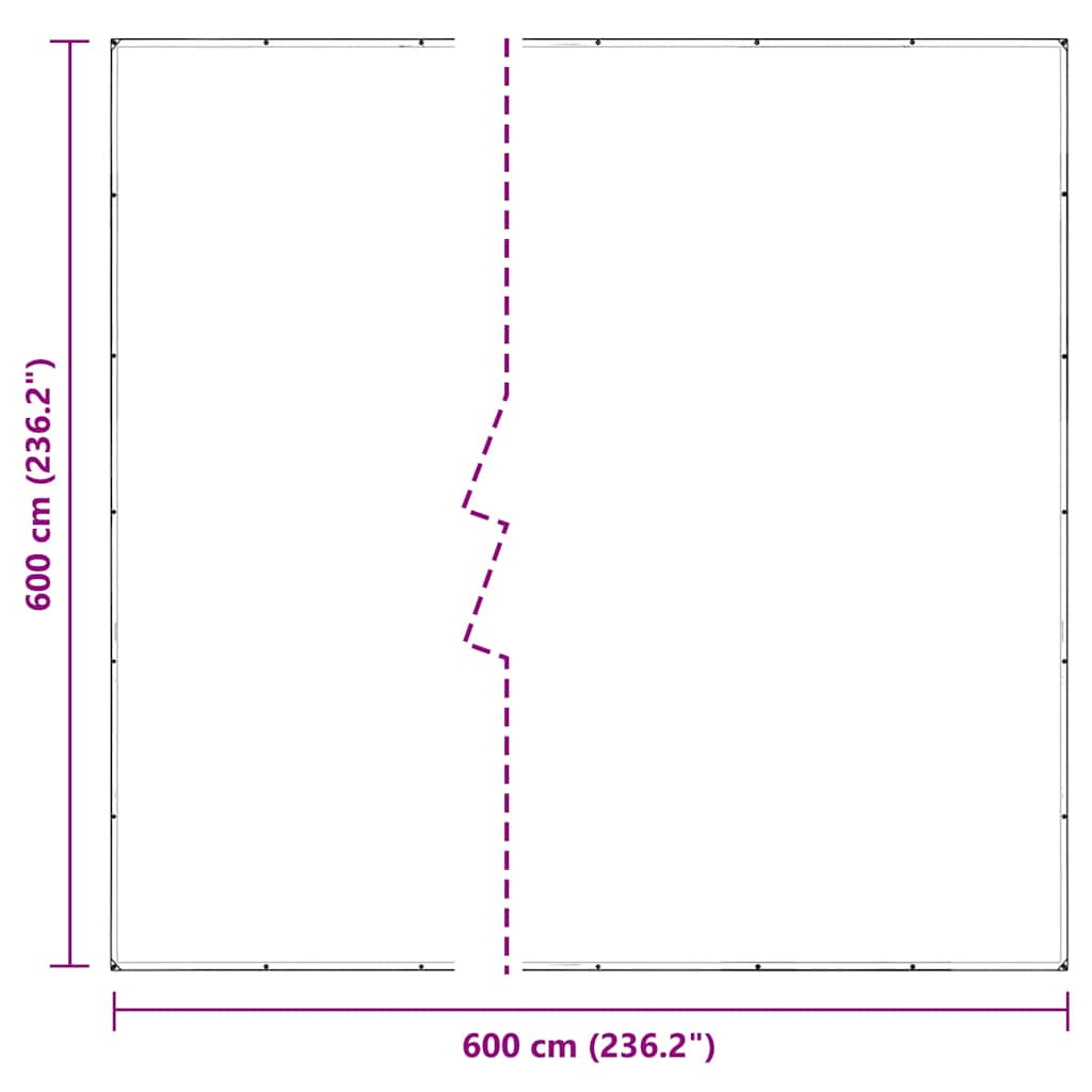 Prelata transparenta cu ochiuri 6x6 m PVC