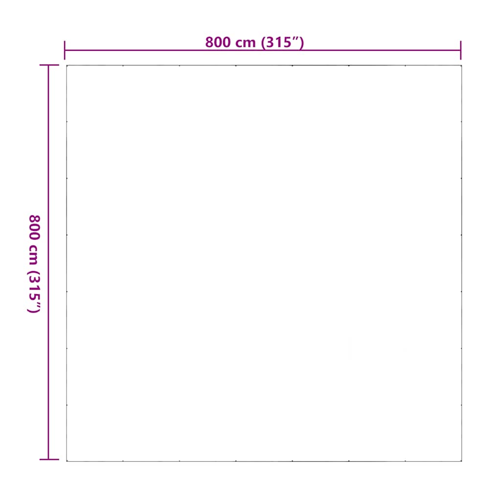 Prelata transparenta cu ochiuri 8x8 m PVC