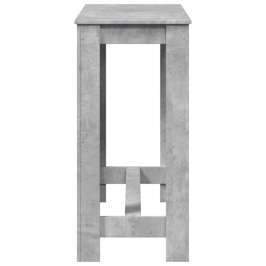 Masă de bar, gri beton, 102x50x103,5 cm, lemn prelucrat