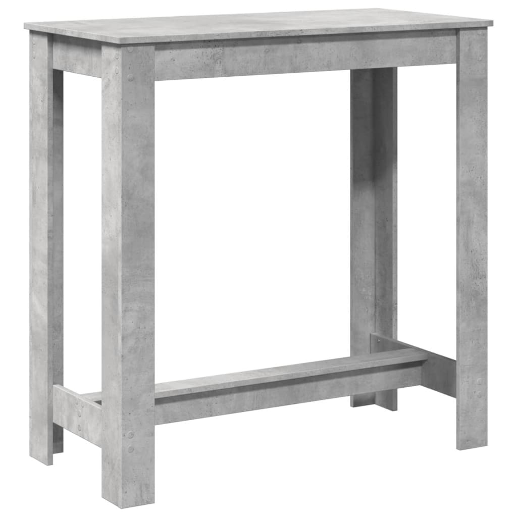 Masă de bar, gri beton, 102x50x103,5 cm, lemn prelucrat