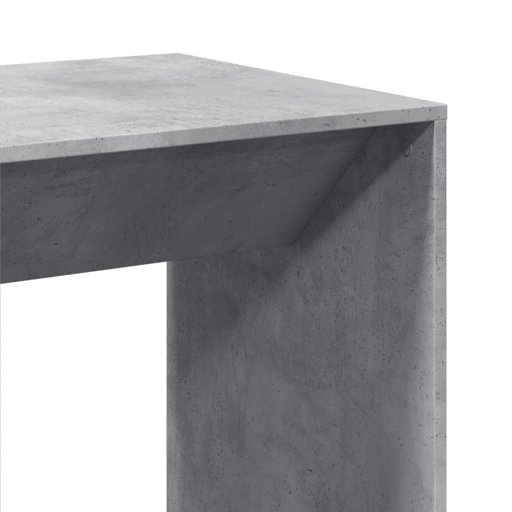 Masă bar, gri beton, 51x50x103,5 cm, lemn prelucrat