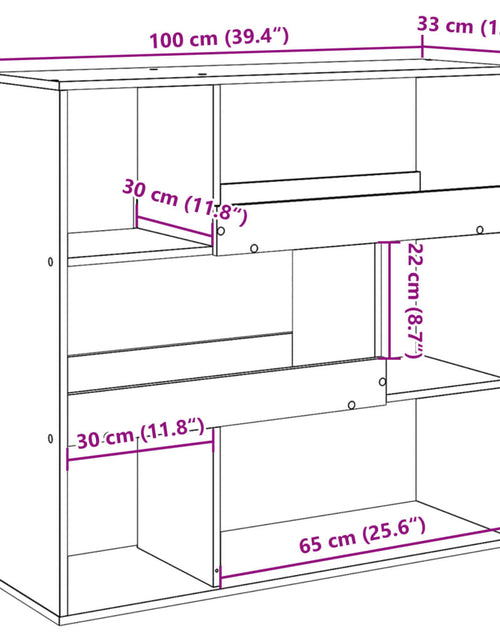 Încărcați imaginea în vizualizatorul Galerie, Bibliotecă/Separator cameră, stejar sonoma, 100x33x94,5 cm
