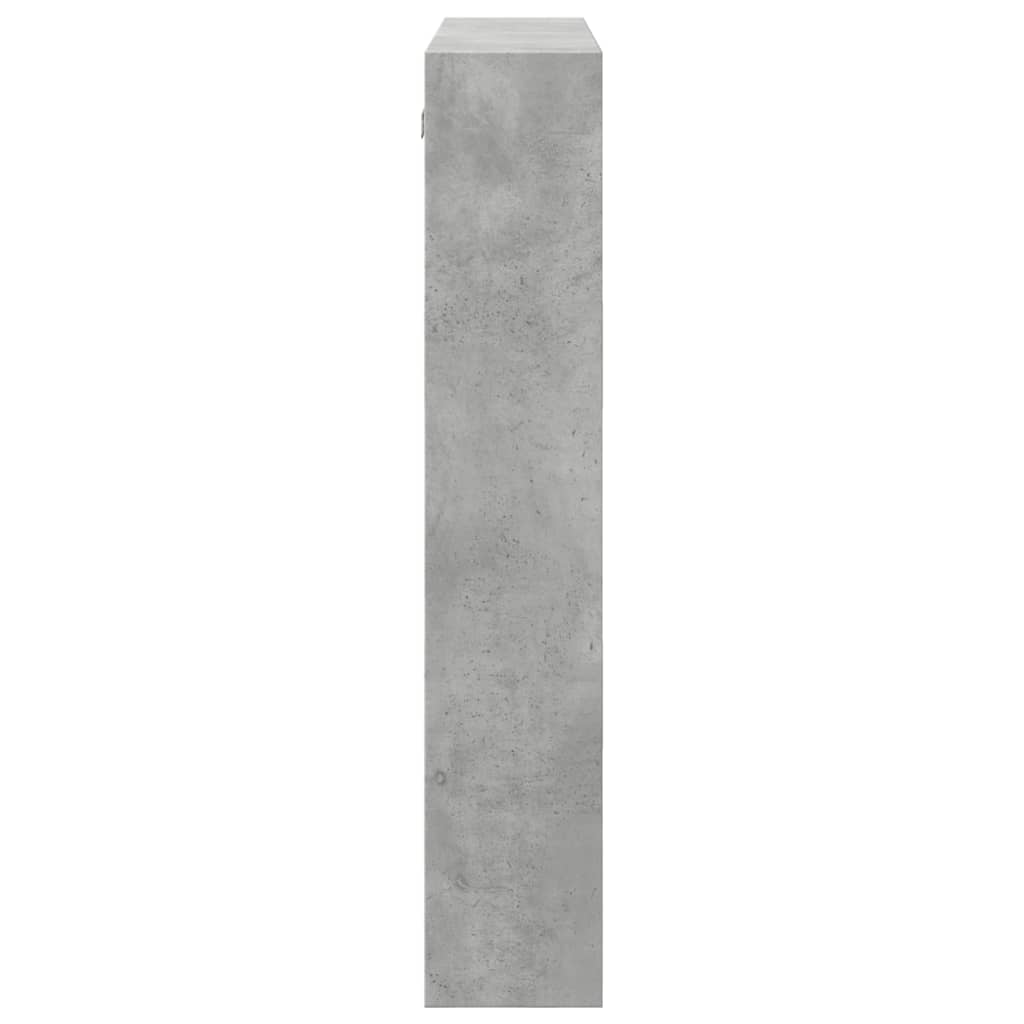 Dulap de perete, gri beton, 80x15x80 cm, lemn prelucrat