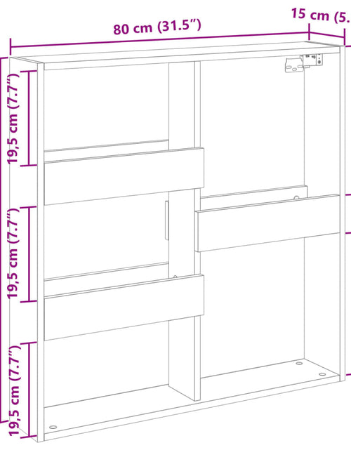 Încărcați imaginea în vizualizatorul Galerie, Dulap de perete, stejar maro, 80x15x80 cm, lemn prelucrat
