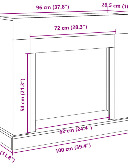 Загрузите изображение в средство просмотра галереи, Mască de șemineu, negru, 100x30x87,5 cm, lemn prelucrat
