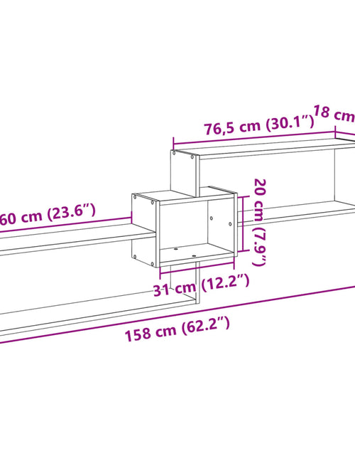 Загрузите изображение в средство просмотра галереи, Dulap de perete, stejar maro, 158x18x53 cm, lemn prelucrat
