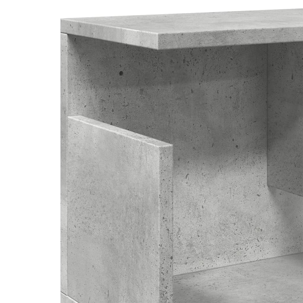 Dulap de perete, gri beton, 100x20x30 cm, lemn prelucrat