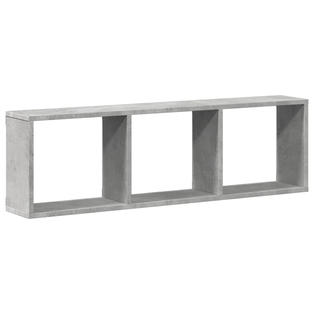 Dulap de perete, gri beton, 100x16x30 cm, lemn prelucrat