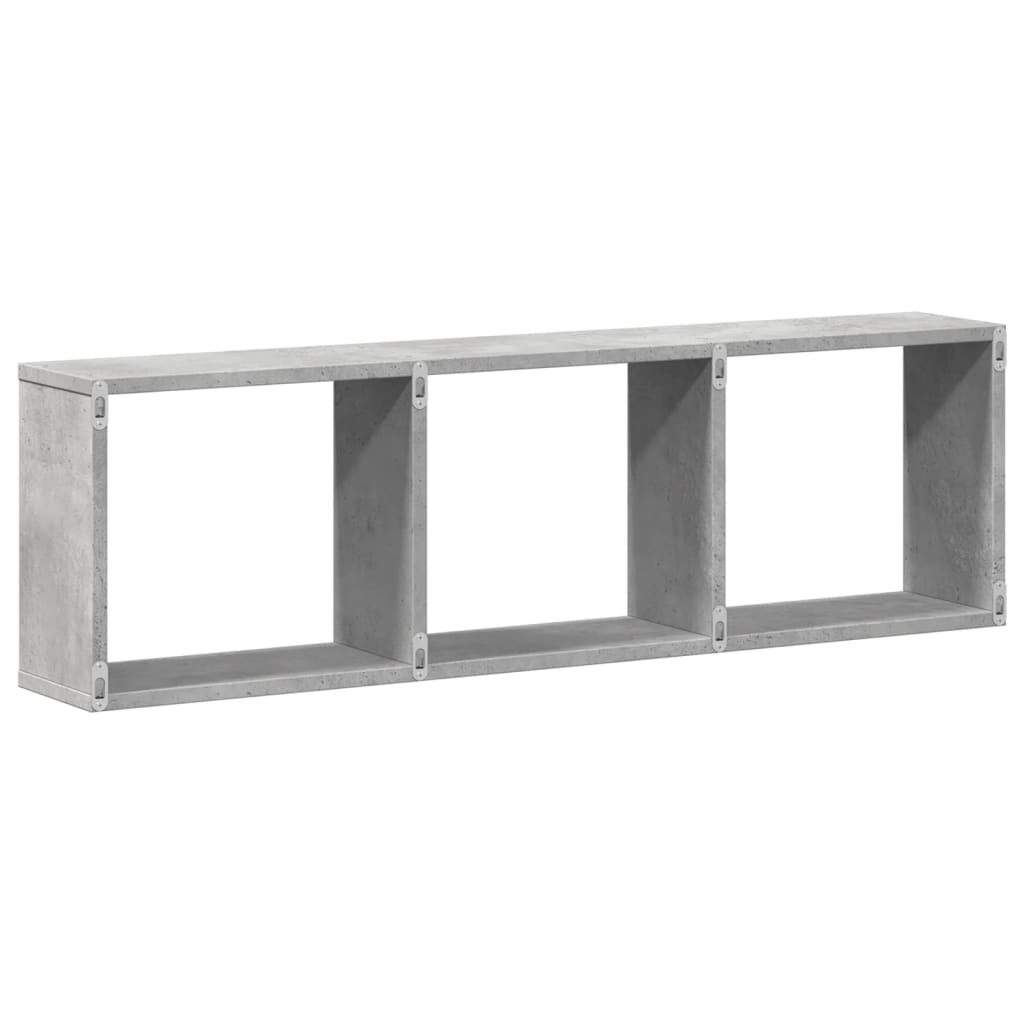 Dulap de perete, gri beton, 100x16x30 cm, lemn prelucrat