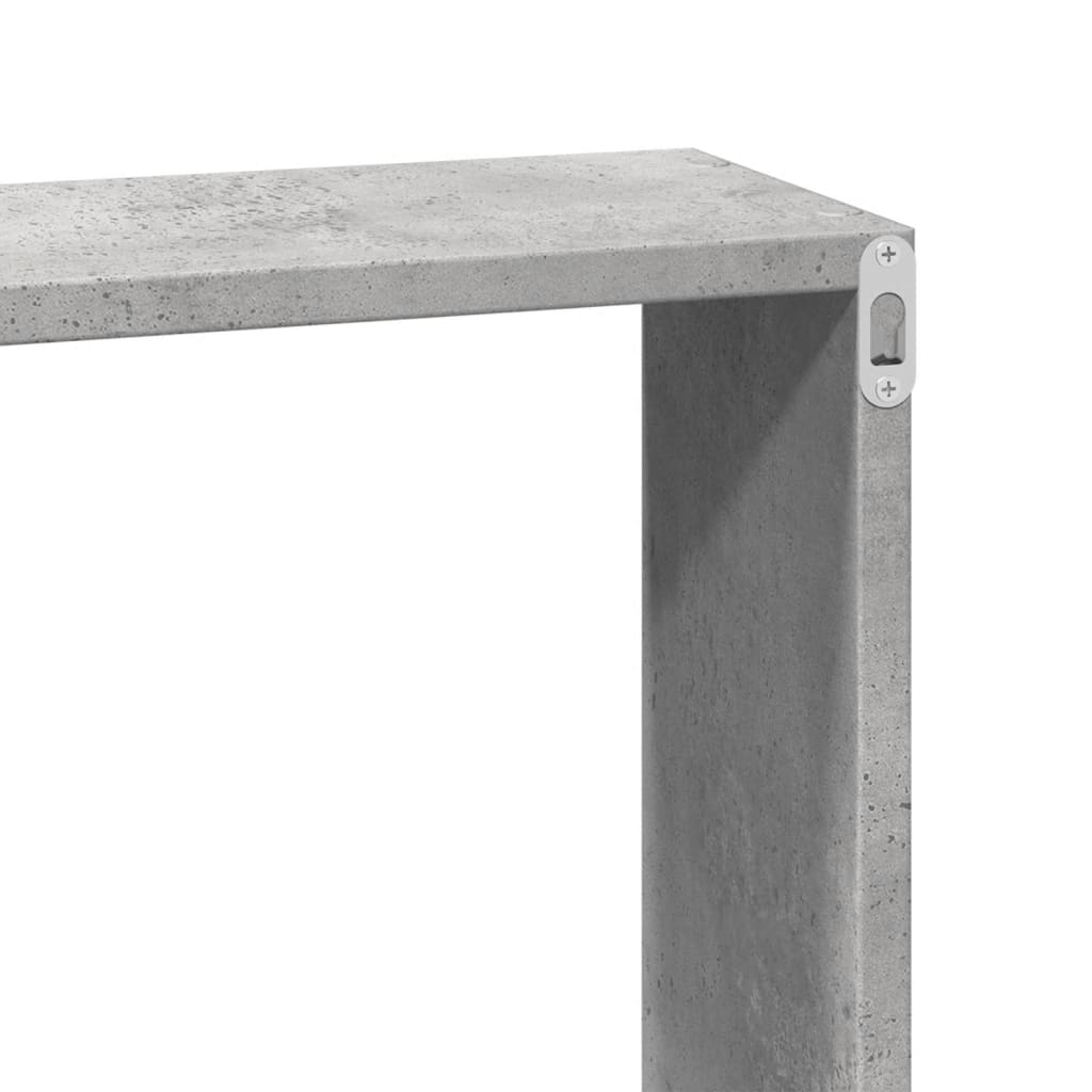 Dulap de perete, gri beton, 100x16x30 cm, lemn prelucrat