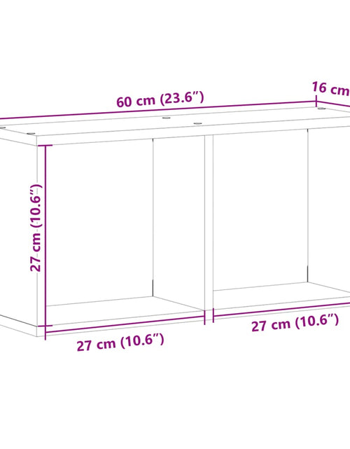 Încărcați imaginea în vizualizatorul Galerie, Dulap de perete, stejar artizanal, 60x16x30 cm, lemn prelucrat
