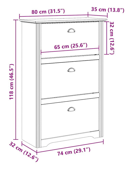 Загрузите изображение в средство просмотра галереи, Suport pantofi „BODO” Alb 80x35x118 cm
