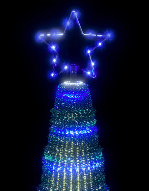 Încărcați imaginea în vizualizatorul Galerie, Con de lumină brad de Crăciun, 475 LED-uri, albastru, 247 cm
