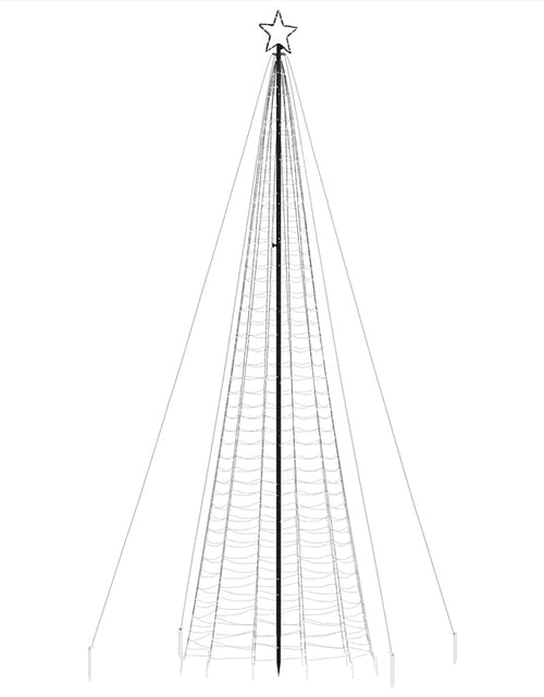 Încărcați imaginea în vizualizatorul Galerie, Lumină brad de Crăciun cu țăruși, 1534 LED-uri, alb cald, 500cm
