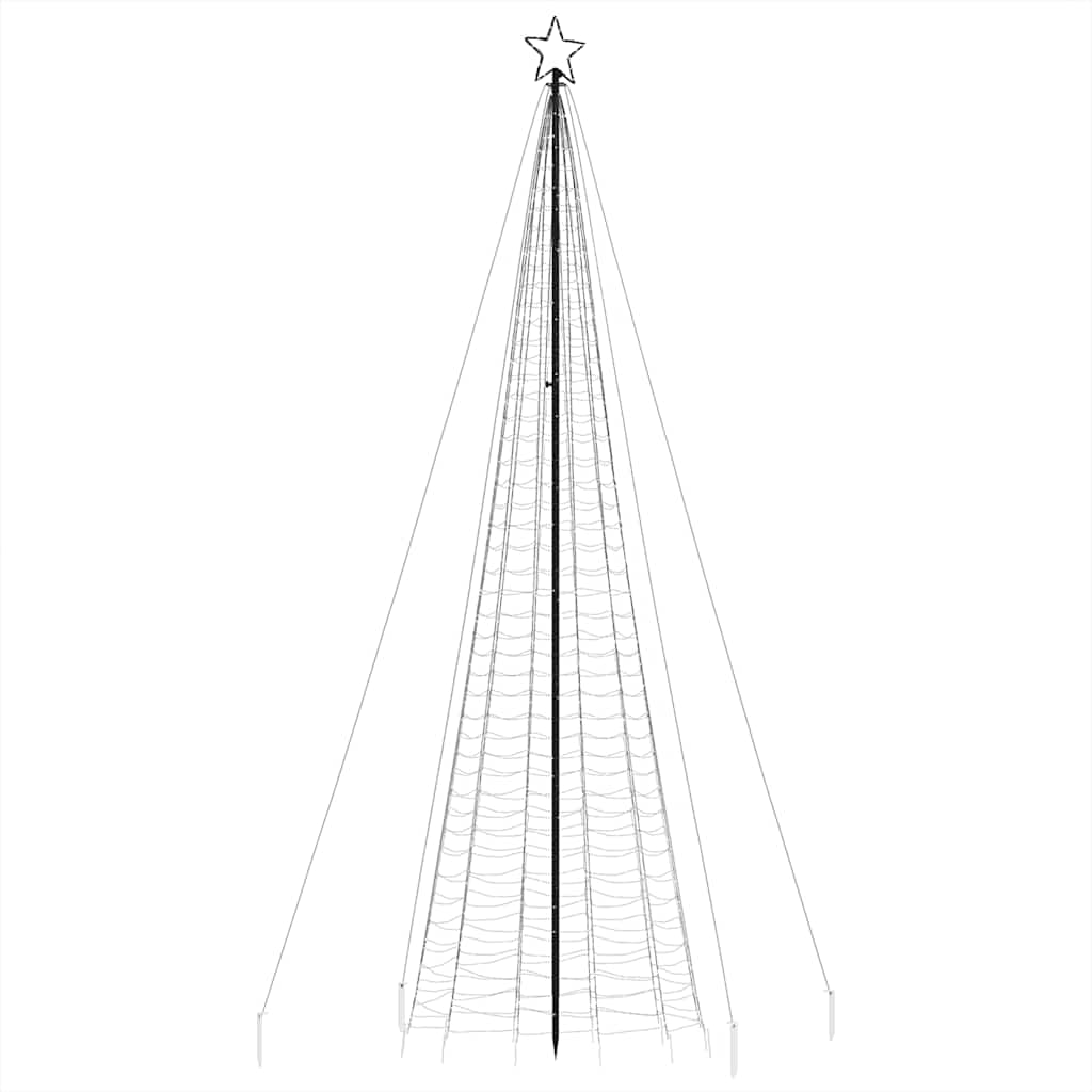 Lumină brad de Crăciun cu țăruși, 1534 LED-uri, alb cald, 500cm