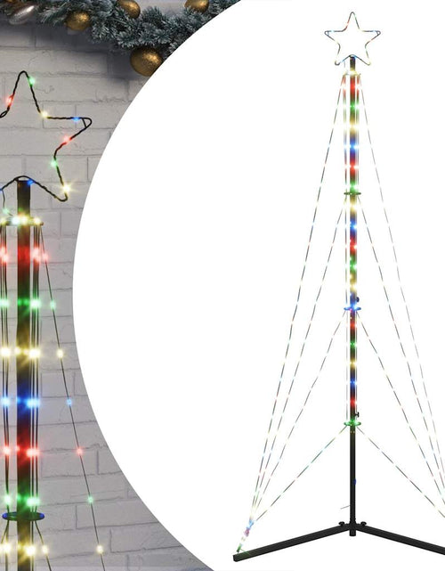 Загрузите изображение в средство просмотра галереи, Instalație brad de Crăciun 363 LED-uri, colorat, 182 cm
