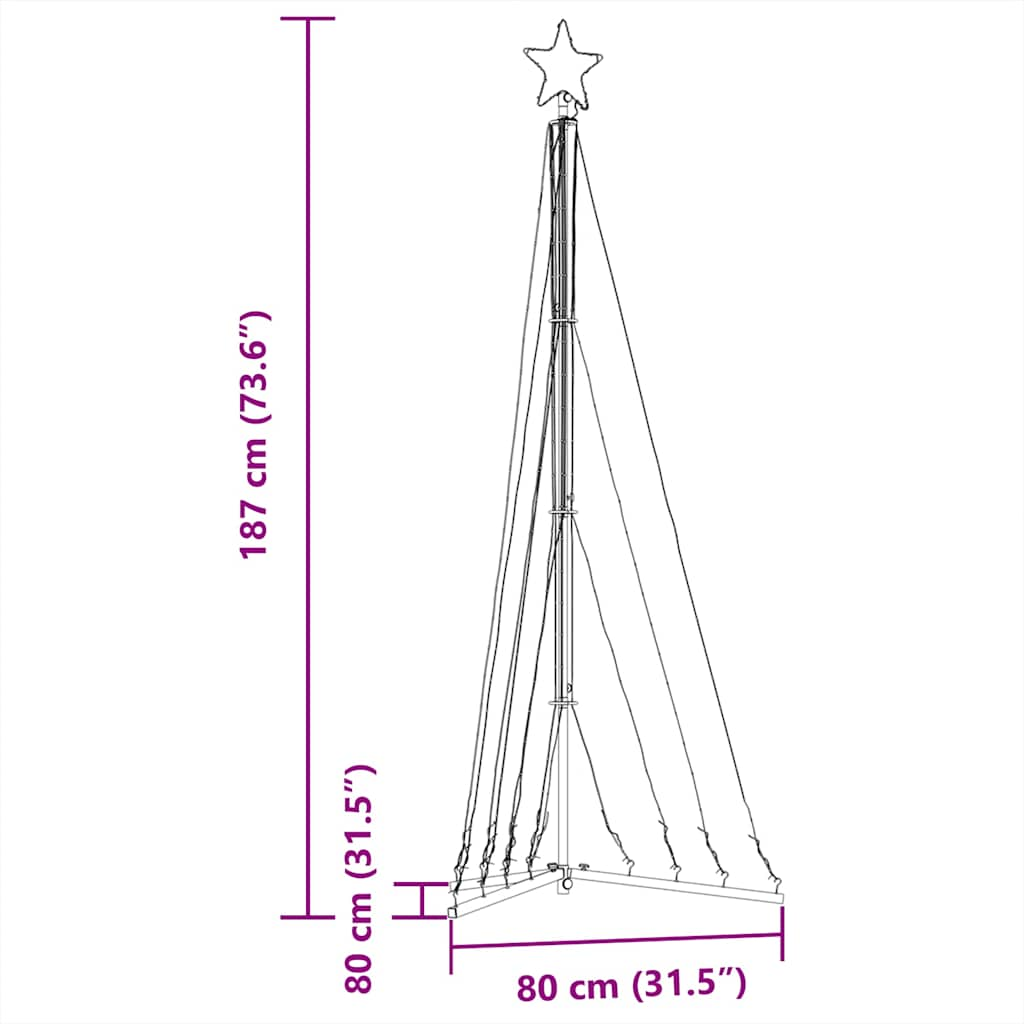 Lumină pentru brad de Crăciun 339 LED-uri alb cald 187 cm