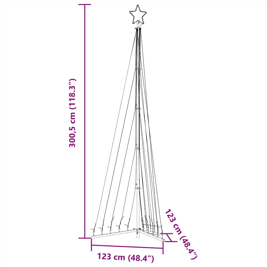 Instalație brad de Crăciun 495 LED-uri, albastru, 300,5 cm