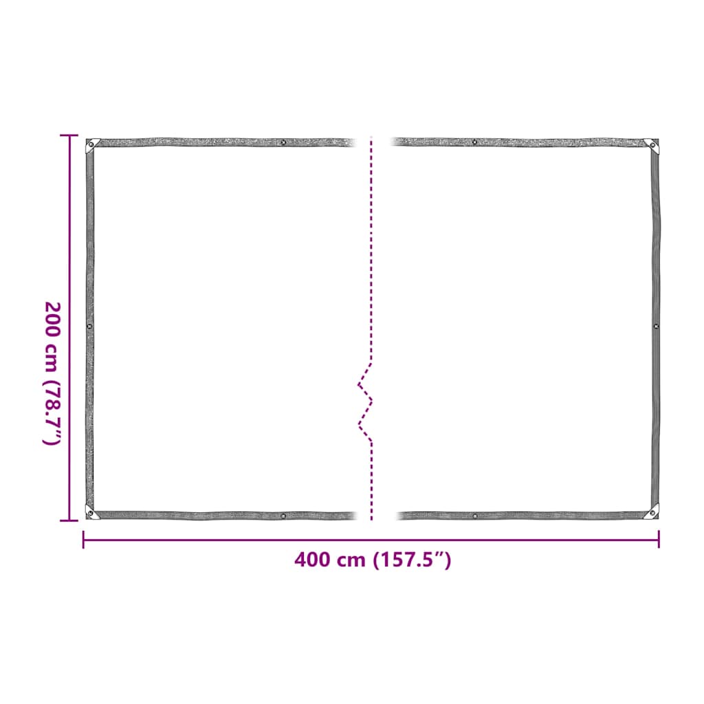 Capac pentru plante cu ochiuri 2x4 m polietilenă